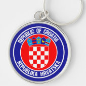 Kroatië Rond embleem Sleutelhanger (Voorkant)