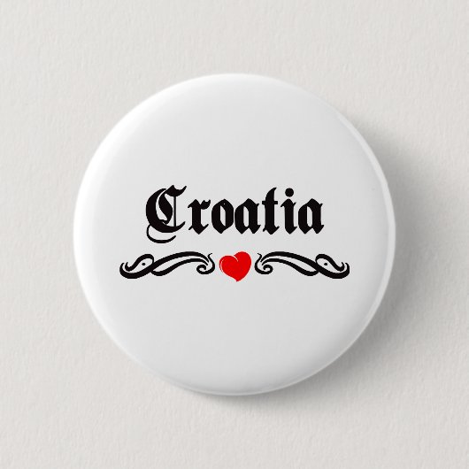 Kroatië Ronde Button 5,7 Cm (Voorkant)