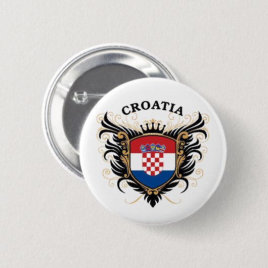 Kroatië Ronde Button 5,7 Cm (Voorkant /achterkant)