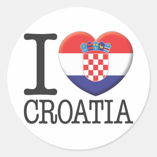 Kroatië Ronde Sticker (Voorkant)
