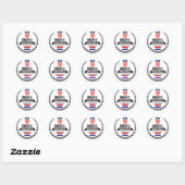 Kroatië Ronde Sticker (Vel)