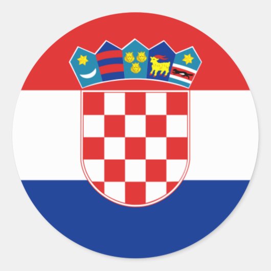 kroatië ronde sticker (Voorkant)