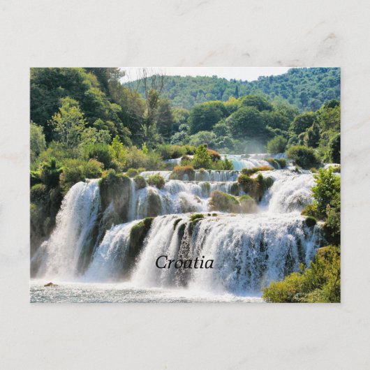 Kroatië, schilderachtig waterval briefkaart (Voorkant)