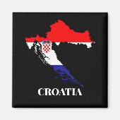 Kroatië silhouet magneet (Voorkant)