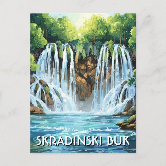 Kroatië Skradinski Buk Briefkaart (Voorkant)