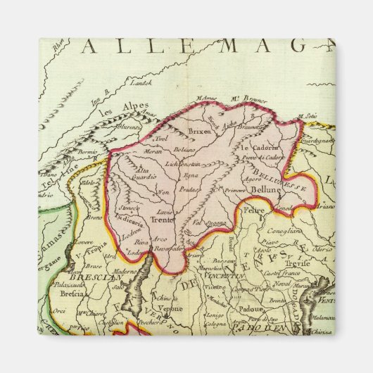 Kroatië, Slovenië, Italië Magneet (Voorkant)