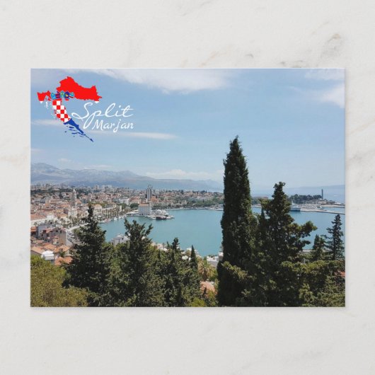 Kroatië | Splitsen | Marjan | Adriatisch Zee Briefkaart (Voorkant)