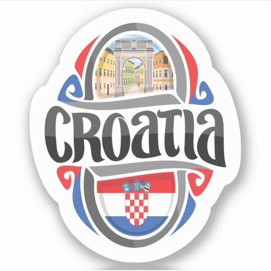 Kroatië Sticker (Voorkant)