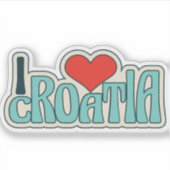 Kroatië Sticker – Patriotisch Ontwerp (Voorkant)
