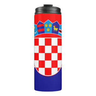 Kroatië Travel Mug, patriottische Kroatische vlag Thermosbeker