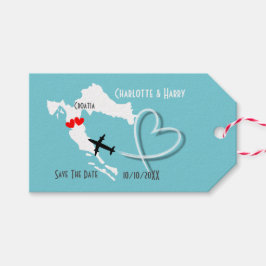 Kroatië Trouw Save The Date Cadeaulabel