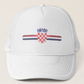 Kroatië Trucker Hat - Kroatisch Pet van de Stippen (Voorkant)