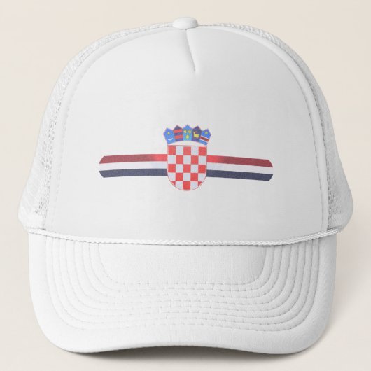 Kroatië Trucker Hat - Kroatisch Pet van de Stippen (Voorkant)