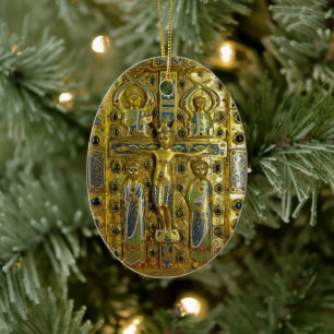 Kroatie van Christus, Limoges, 13e eeuw Keramisch Ornament