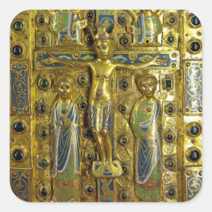 Kroatie van Christus, Limoges, 13e eeuw Vierkante Sticker