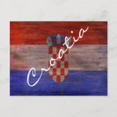 Kroatië verontruste vlag briefkaart (Voorkant)