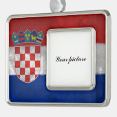 Kroatië Verzilverd Omlijst Ornament (Links)