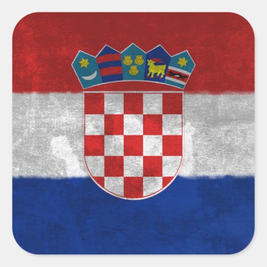 Kroatië Vierkante Sticker (Voorkant)