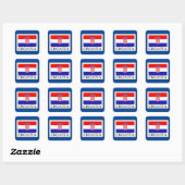 Kroatië Vierkante Sticker (Vel)