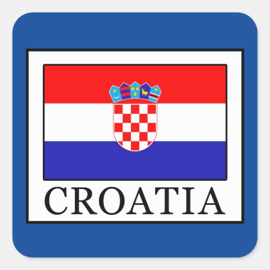 Kroatië Vierkante Sticker (Voorkant)