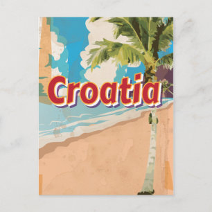 Kroatië Vintage-poster Briefkaart