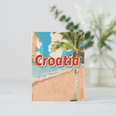 Kroatië vintage reisposter briefkaart (Staand voorkant)