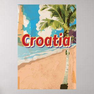 Kroatië vintage reisposter poster