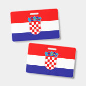 Kroatië Vlag Badge (Voor- en achterkant)