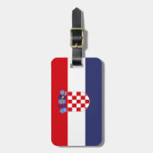 Kroatië vlag bagagelabel (Voorkant verticaal)