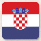 Kroatië vlag bier onderzetter (Voorkant)