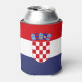 Kroatië vlag blikjeskoeler (Blikje Voorkant)