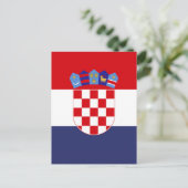 Kroatië vlag briefkaart (Staand voorkant)