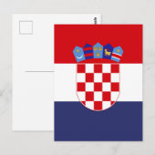 Kroatië vlag briefkaart (Voorkant / Achterkant)