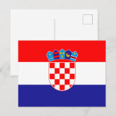 Kroatië Vlag Briefkaart (Voorkant / Achterkant)