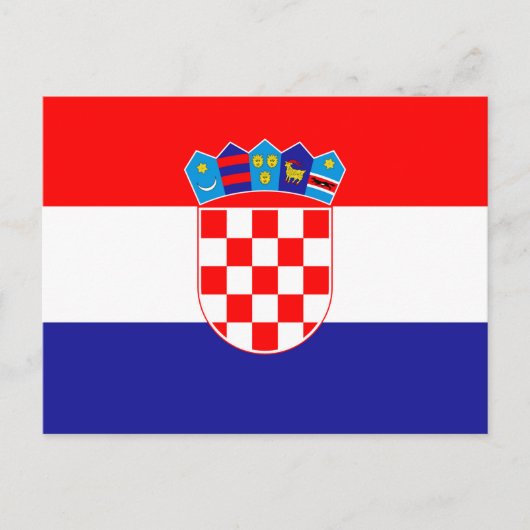 Kroatië Vlag Briefkaart (Voorkant)