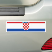 Kroatië Vlag Bumpersticker (Op auto)