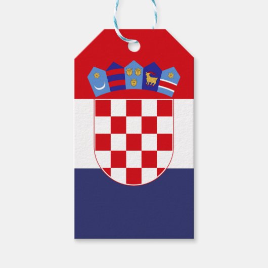 Kroatië vlag cadeaulabel (Voorkant)