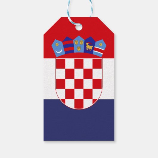 Kroatië vlag cadeaulabel (Achterkant)