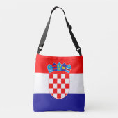 Kroatië Vlag Crossbody Tas (Achterkant)