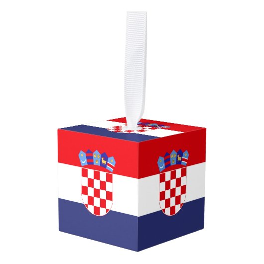 Kroatië vlag decoratie (Voorkant hoekig)