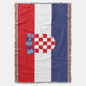 Kroatië vlag deken (Voorkant Verticaal)
