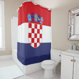 Kroatië vlag douchegordijn