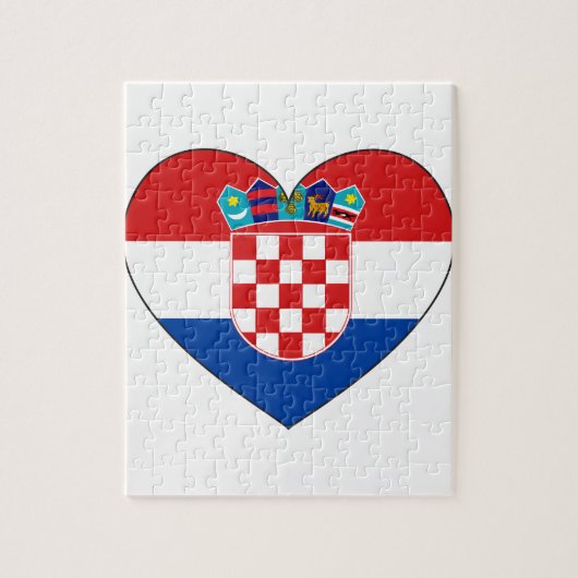 Kroatië - vlag eenvoudig legpuzzel (Verticaal)