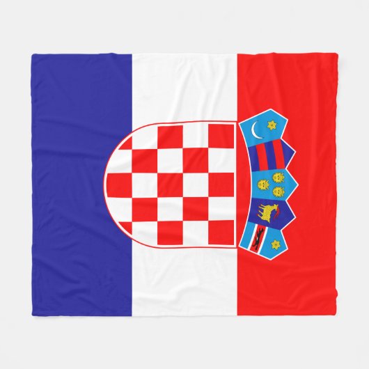 Kroatië vlag fleece deken (Voorkant (Horizontaal))