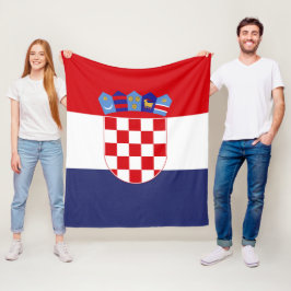 Kroatië vlag fleece deken