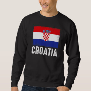 Kroatië Vlag Football Vintage Fan Voetbal Team Pri Trui