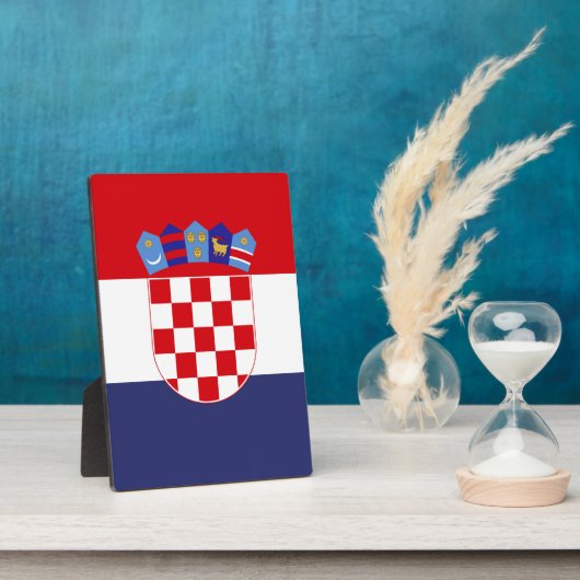 Kroatië vlag fotoplaat (Zijkant)