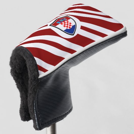 Kroatië vlag golfheadcover (3/4 voorkant)
