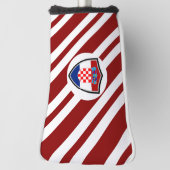 Kroatië vlag golfheadcover (Draai 90)