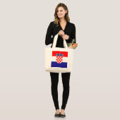 Kroatië Vlag Grote Tote Bag (Voorkant (model))